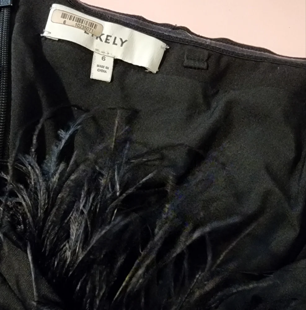 Revolve X Likely Desi Feather-Trim Bodycon Midi Dress cocktail dress size 6 - Picture 6 of 6